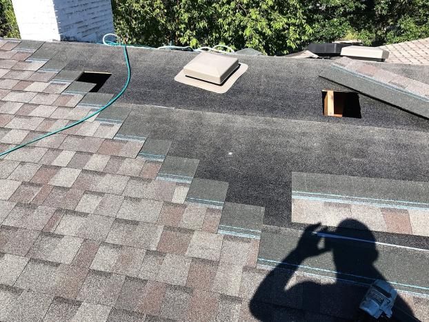 A recent roofer job in the  area